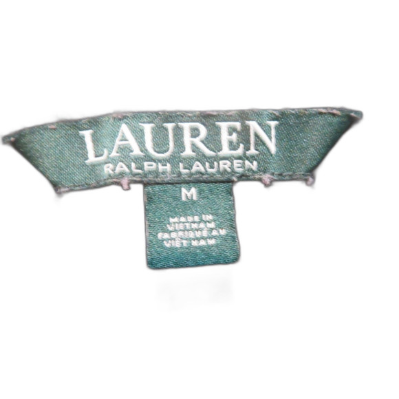 RALPH LAUREN Vintage 100% Cotton Lace Up Black Shirt Size M - Picture 5 of 5